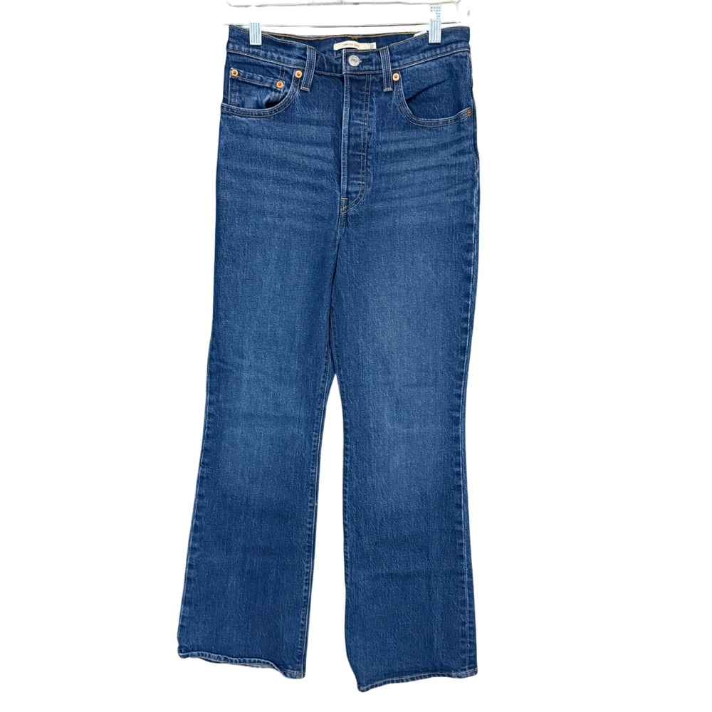 Levi's Ribcage Bootcut Women 27 High Rise Dark Wash Denim Jeans High Waisted